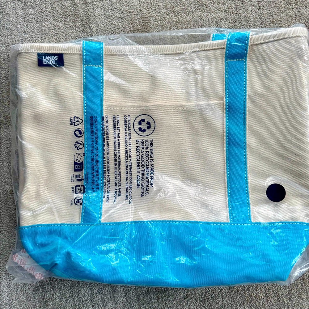 Lands end medium canvas tote bag
